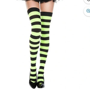 Music‎ Legs Striped Tights NWT